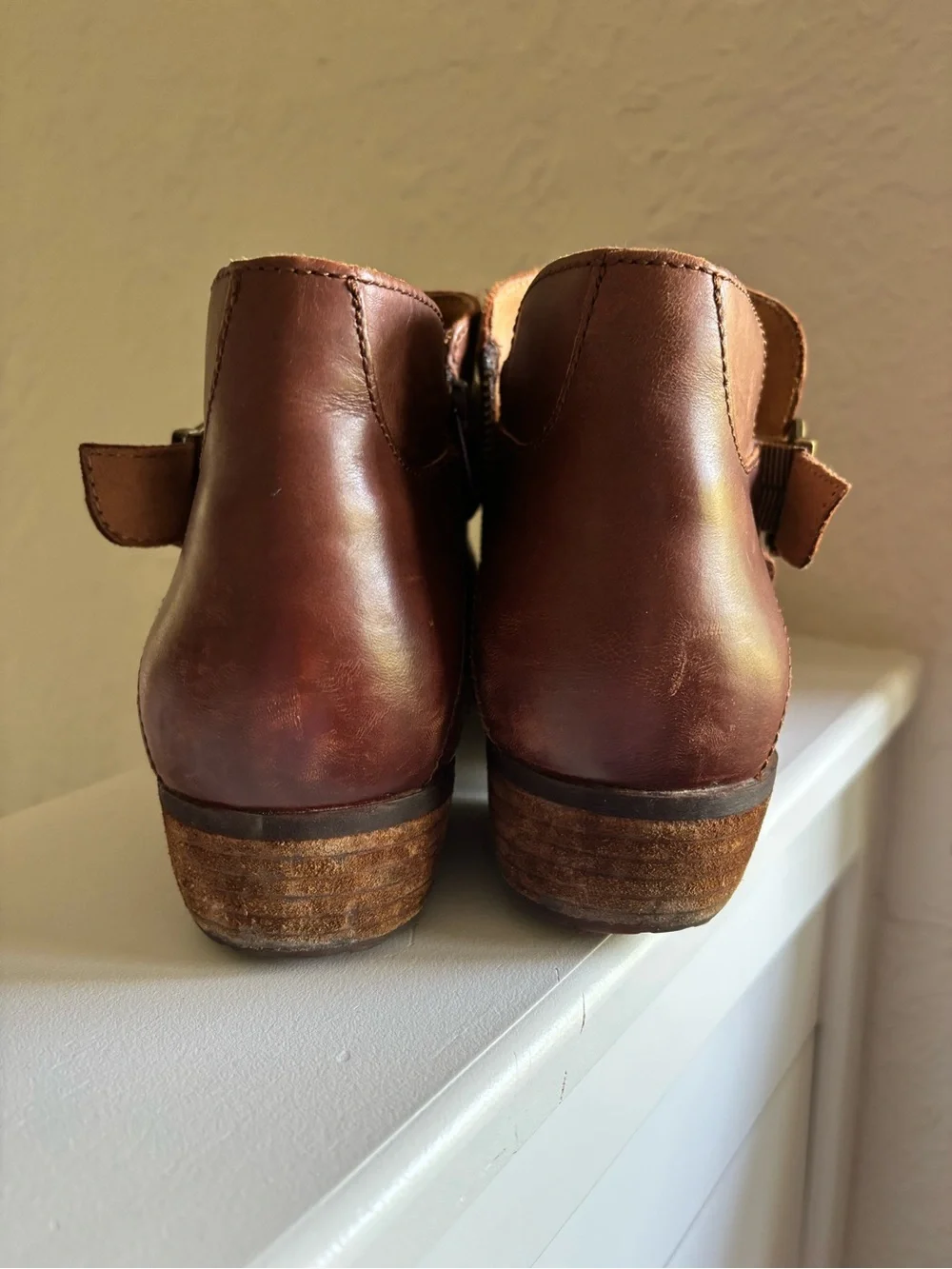 Born Women’s Brown Leather Ankle Boots - Size 11M Kati Brown Cuero